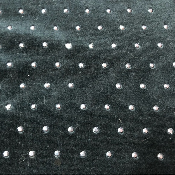 Calvin Klein Black Velour Full Zip Hooded Jacket With Silver Rhinestones - Picture 13 of 13